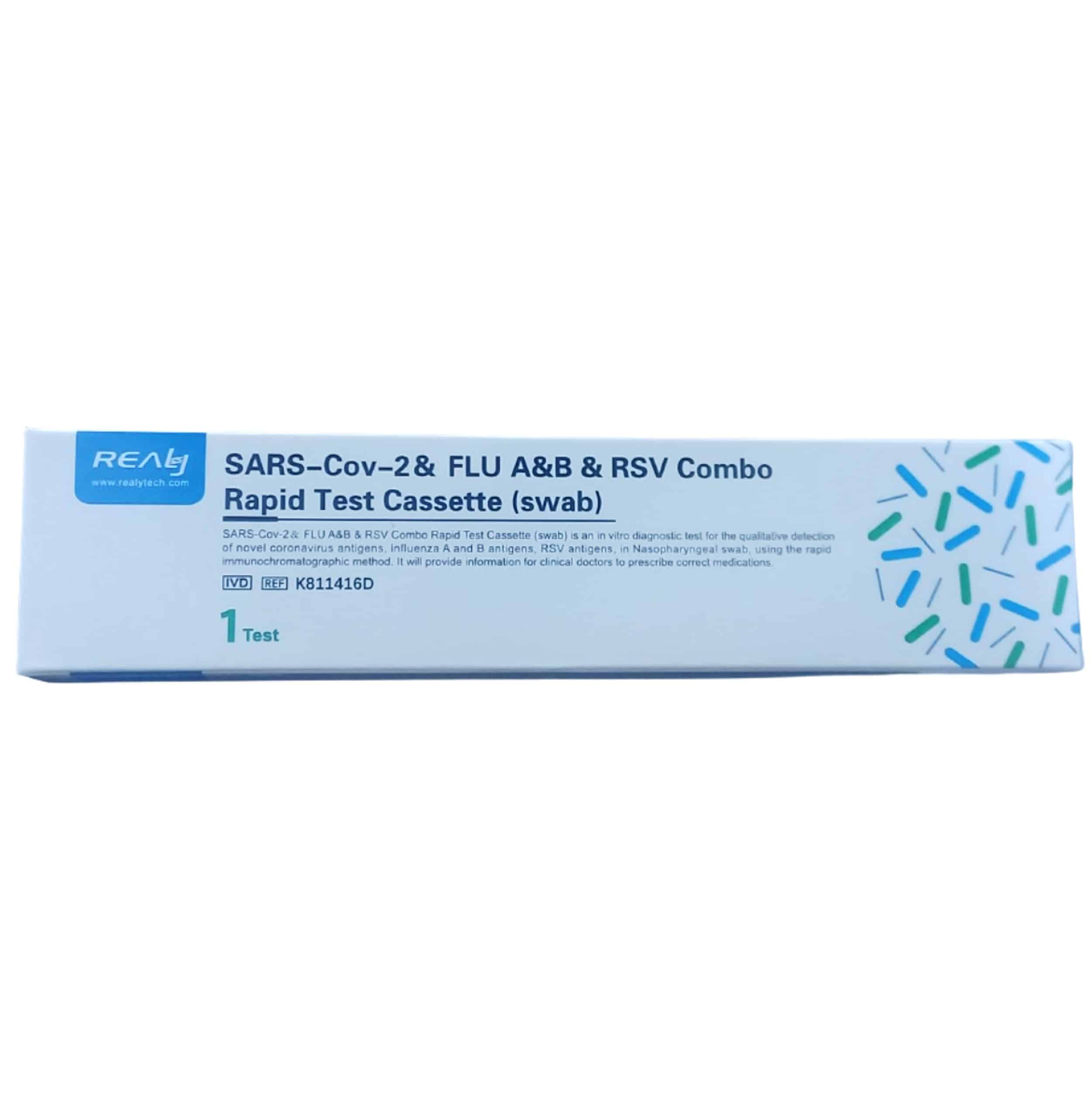 RealyTech 4 in 1 test for COVID 19, Influenza A, B & RSV